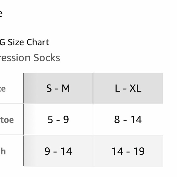 CharmKing Compression Socks size XL. 15-20 mmHg. Color Gray - Picture 4 of 4